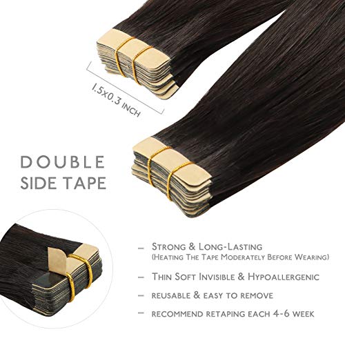 Dark Brown Hair Extensions 18 Inch Remy Tape-In Hair 20pcs 50g - Variation #2