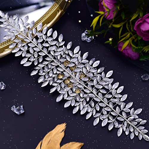 Silver Rhinestone Bridal Headband - Wedding Hair Accessory for Women & Girls
