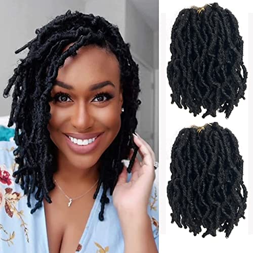 8 Inch Faux Locs Crochet Hair - Soft Locs for Kids & Women, 6 Packs, Variation of 8 Inch (Pack of 6) / 1B Soft Locs