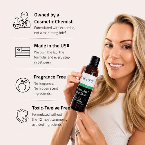 Glycolic Acid Toner 8% for Face - 6oz, Brightening & Refining Skin