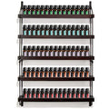 THYGIFTREE Essential Oil Storage Shelf Wall Mounted 16.9" Wooden Essential Oil Collection Display Rack Organizer 5 Tiers Holds 75 Bottles, Nail Polish Holder Paint Organizer