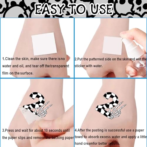 Bad Two the Bone Temporary Tattoos Stickers, Bad Two the Bone Birthday Decoration Boy Supplies Gifts for Boy Rock Music 2 Year Old Birthday Born to Rock Party
