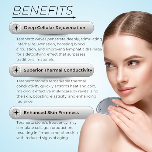 Terahertz Gua Sha Tool for Facial & Body Sculpting - Lymphatic Drainage & Anti-Aging