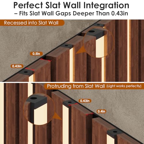 Gloss Black Wall Panel Lights 6-Pack with Adjustable Color Temperature 16