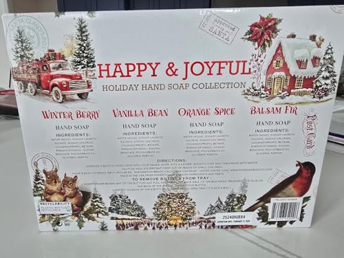 Holiday Scented Hand Soap Variety Pack - Christmas Collection, 4 Bottles, 21.5 fl oz