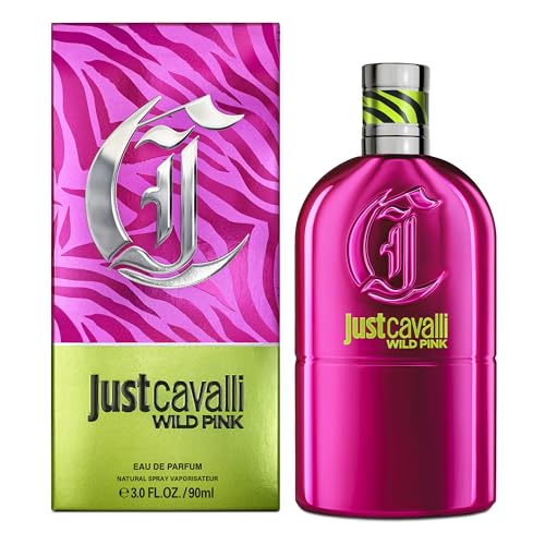 Just Cavalli Wild Pink Eau De Parfum Spray for Women 3 Fl Oz - Bold Floral Fruity Scent