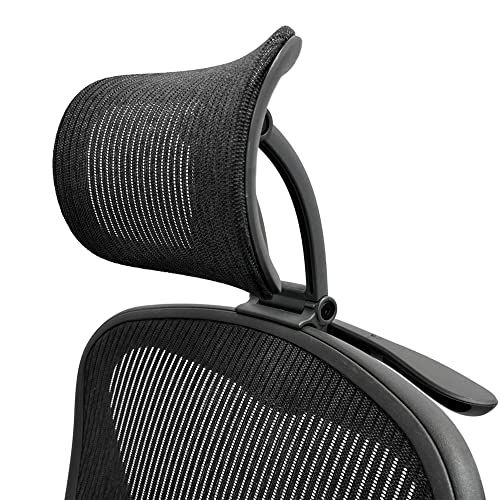 ERGOKING Adjustable Mesh Headrest for Herman Miller Aeron Chairs - Classic Black, Variation of THIS listing