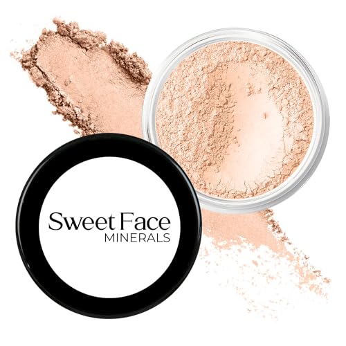 PINK BISQUE FOUNDATION (30g Full Size Sifter Jar) ? Matte Mineral Foundation ? Buildable Loose Powder Makeup for Soft Natural Coverage ? Sweet Face Minerals SPF 30