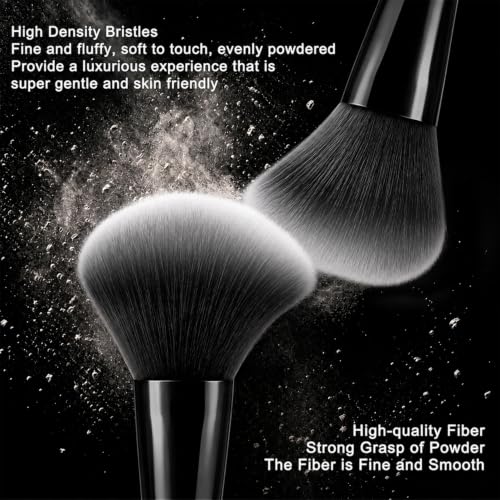 Black Makeup Brush Set 65Pcs Professional Multi-Functional Cosmetic Tools with Case - Variation 03K
