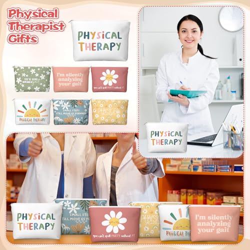 14 Pcs Physical Therapy Gifts Physical Therapist Makeup Bag Employee Appreciation Gifts Day for Women Pt Therapist Occupational Therapy