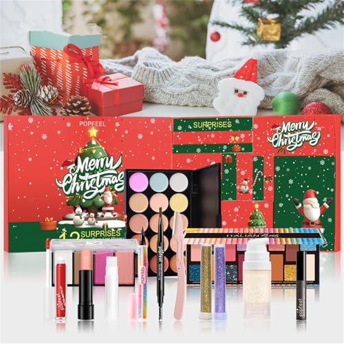 Makeup Advent Calendar 2026, New Year Gifts for Teenage Girls Women All in One Makeup Kit Surprise Gift Valentines Day Countdown Calendar Gifts with Eyeshadow Palette Lipstick Foundation Eyebrow