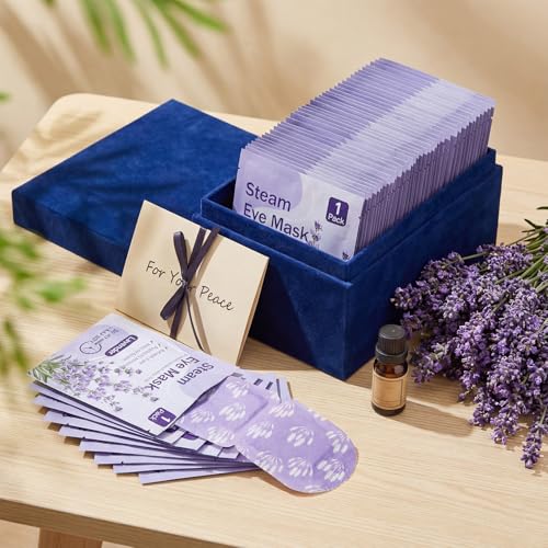 Croloose Lavender 50 Pcs Steam Eye Masks for Relaxation & Dry Eyes Self Heated