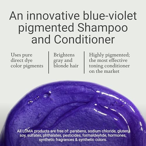 Violet Shampoo and Conditioner Duo - 67.6 Fl Oz | Loma Hair Care Set