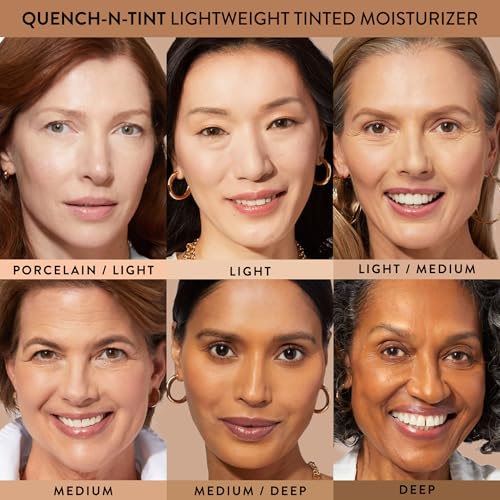 LAURA GELLER NEW YORK Quench-n-Tint Tinted Moisturizer - Sheer to Light Buildable Coverage - Natural Glow Finish - Lightweight Formula with Hyaluronic Acid, 03 Light/Medium