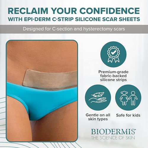 Silicone Scar Sheets Reusable 1.4x6 Inch Natural Skin Care Tape - Biodermis