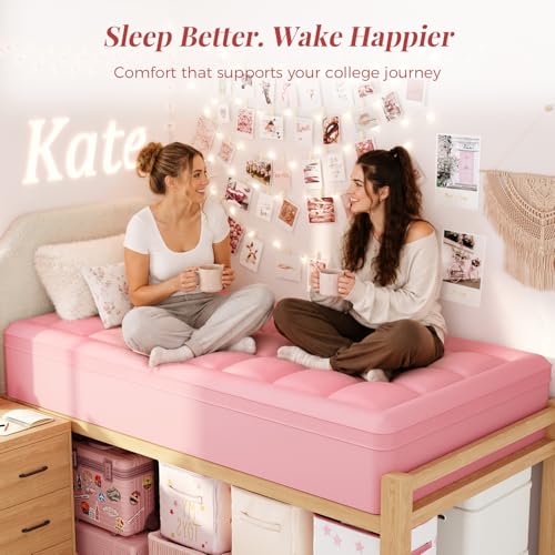 Twin XL Memory Foam Mattress Topper - 3 Inch Cooling Support for Dorms