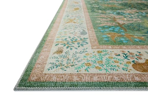 Loloi Rifle Paper Co Canopy Sage & Blush Area Rug 5' x 7'6" - Enchanted Floral Design