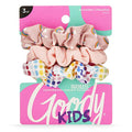 Goody Ouchless Hair Scrunchie - 3 Count, Rainbow & Peach - Secure Styling Accessories for All Hair Types - Pain-Free and Easy to Use
