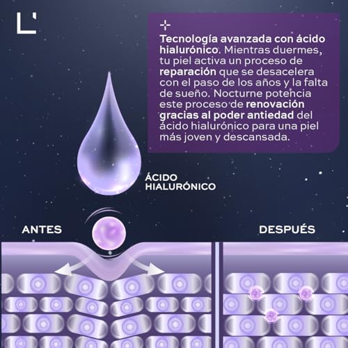 Nocturne Night Facial Serum with Hyaluronic Acid - 30ml Hydrating & Anti-Aging