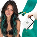 RUNATURE I Tip Hair Extensions 16 Inch 20g - Teal, Pack of 1