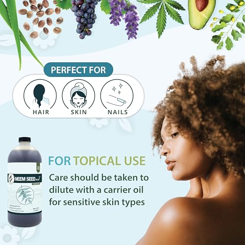 Zatural 100% Pure Neem Seed Oil - Cold Pressed, Undiluted, 32 Fl Oz