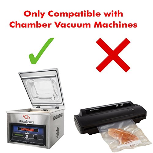 UltraSource 8x12 3 Mil Chamber Vacuum Sealer Bags, 1,000 Count - BPA-Free