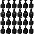 Domensi 24 Pcs Foam Pump Bottle Foaming Soap Dispenser Empty Travel Foaming Dispenser 8.5 oz Refillable Hand Soap Plastic Pump Bottle Travel Clear Container for Bathroom Vanities (Whole Black)