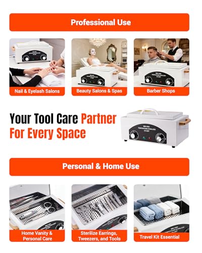 High-Temperature Metal Tool Cleaning Box with Adjustable Timer 1.5L Capacity