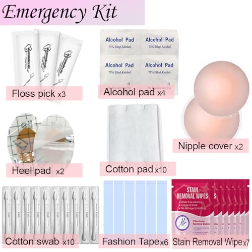 Wedding Emergency Kit for Bride, Bridal Emergency Kit with Makeup Bag, 26 in 1 Wedding Essential Items for Bride Daily Use Team Bride