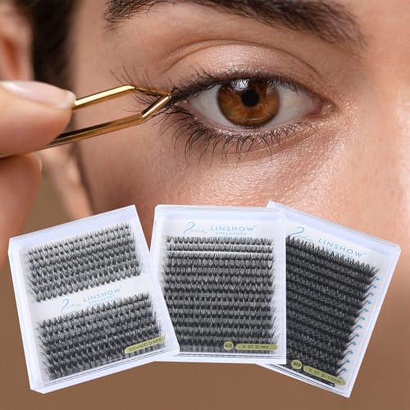 280pcs Lash Clusters 30D D Curl 11mm Handmade Soft Natural Cluster Lashes DIY Individual Eyelash Extensions Easy Self Application