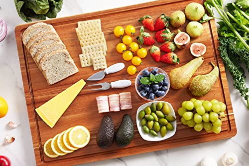 OAKSWARE 30 x 22 Inch Extra Large Acacia Wooden Cutting Board for Kitchen