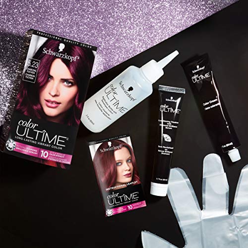 Schwarzkopf Color Ultime Hair Dye 5.23 Charcoal Fuchsia - 2 Pack, Permanent Vivid Color