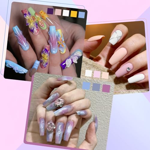 36 Color Acrylic Nail Powder Set, Acrylic Powder Nail Art 3D Sculpture French Extension for No Lamp Needed, Professional Salon Quality, Bubble Free & Long Lasting