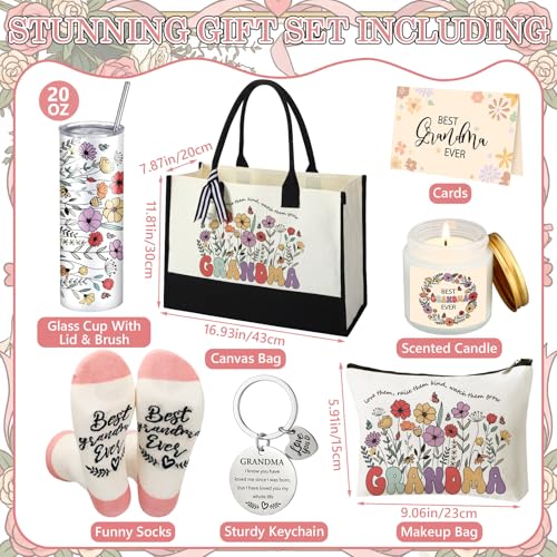 Grandma Gift Set - 7 Pcs Christmas Grandma Gifts for Best Grandmother - Variation of Grandma