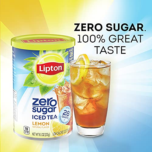 Zero Sugar Lemon Iced Tea Mix - Makes 28 Quarts, Pack of 6