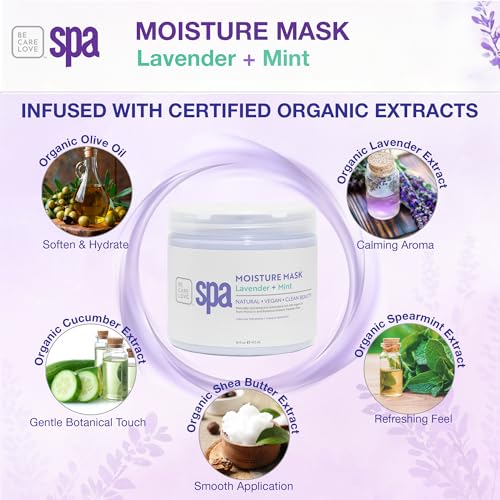 Lavender Mint Organic Hand, Foot & Body Mask Set - 16 oz - Spa & Skin Care