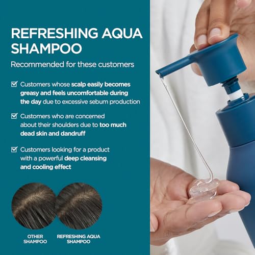 Refreshing Scalp Shampoo for Oily Hair - Cooling & Purifying 11.8oz - Anti-Dandruff, Salon Quality
