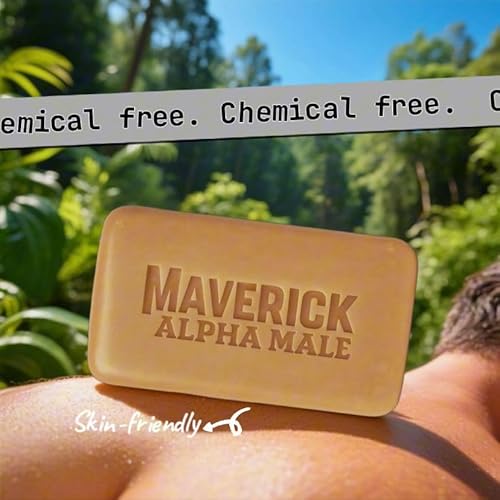 Maverick Alpha Male Soap & Health Brand Mystic Spice Mens Bar Soap ? Natural Soap for Men with Beef Tallow, Tea Tree & Turmeric ? 8oz Extra-Large Exfoliating Bar with Oatmeal & Shea Butter