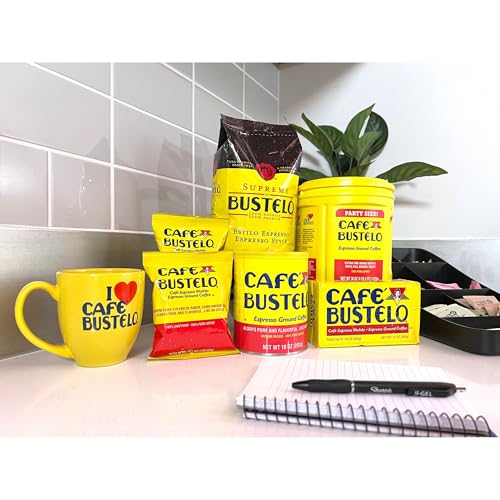 Cafe Bustelo Dark Roast Espresso Ground Coffee Pack of 6 - 22 Oz Canisters