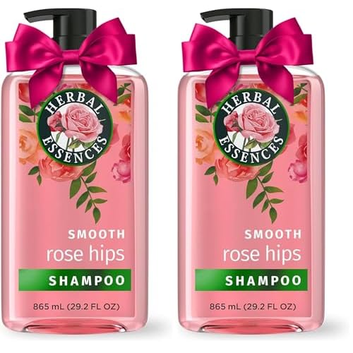 Herbal Essences Rose Hips Shampoo - Smooth, Shiny Hair with Vitamin E & Jojoba, Safe for Color Treated Hair, Floral Scent, Cruelty-Free, Dermatologist-Tested, 29.2 Fl Oz (Pack of 2)