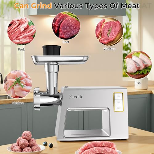 Electric Meat Grinder with Sausage Stuffer and Kubbe Maker 2000W