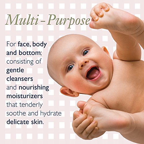 Baby Body and Face Cleansing Cloths - Crème Douce, 72 Count, Pack of 6