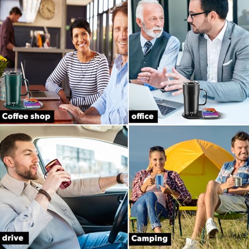 Self Heating Coffee Mug 18oz with App Control & Temperature Display - Iron Black
