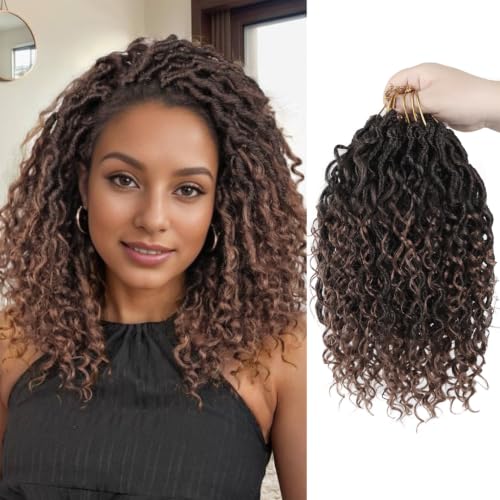 Vemet Goddess Locs Crochet Hair 10 Inch - 9 Packs, Synthetic Faux Locs for Natural, Full Style