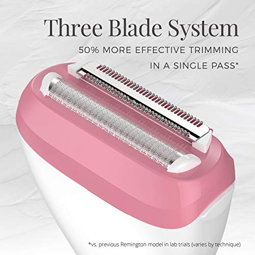 Peach 3-Blade Electric Shaver for Women Wet & Dry Bikini Trimmer