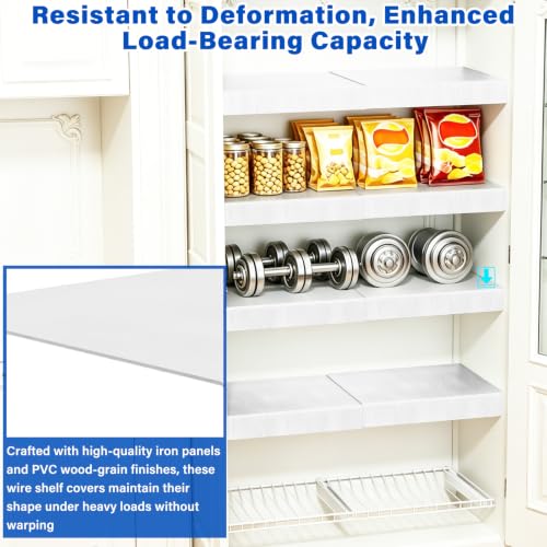 16-Inch White Wire Shelf Covers for Pantry Rack - 10 Pack - Custom Fit