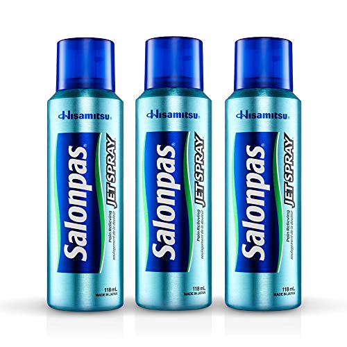 Salonpas Pain Relieving Jet Spray 4 Oz Pack of 3 - Fast Muscle & Joint Relief