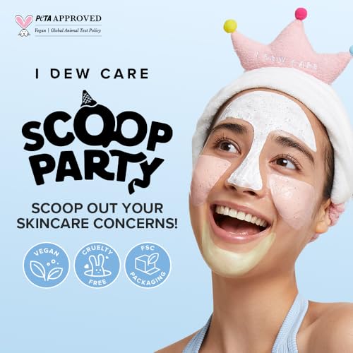 I DEW CARE Scoop Party Ice Cream-Inspired Wash-Off Face Mask Set with Headband
