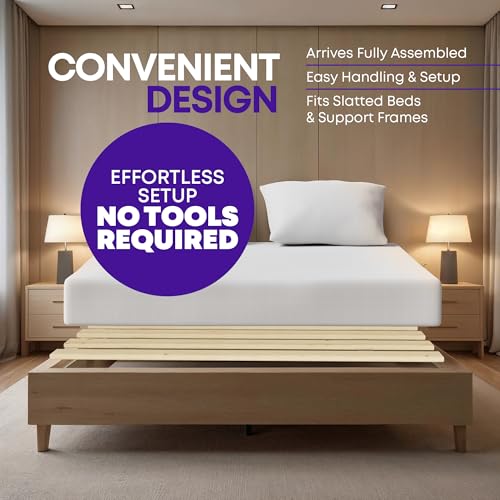 Extra Heavy Duty Horizontal Wooden Bunkie Board 78x60.5 Inch Queen Beige