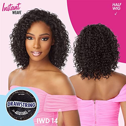 Sensationnel Instant Weave Half Wig - Jet Black, 14-inch, Easy Updo Style